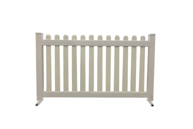 FENCE, PICKET RESIN PANEL 6' L X 42" H