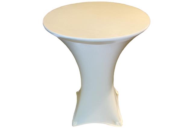 30" RND (42"H) IVORY SPANDEX