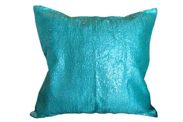 TIFFANY BLUE SEQUIN PILLOW
