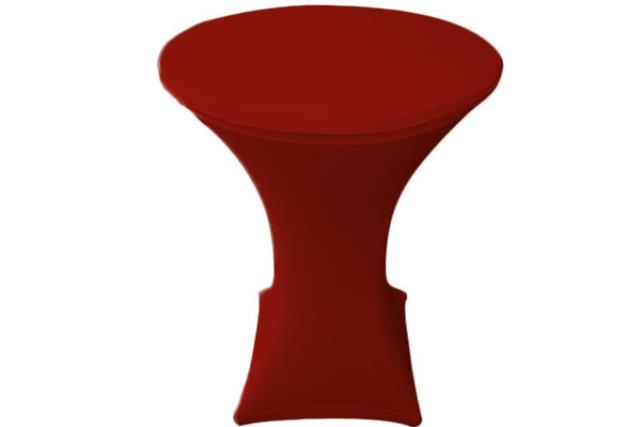 30" RND (42"H) CHERRY RED SPANDEX