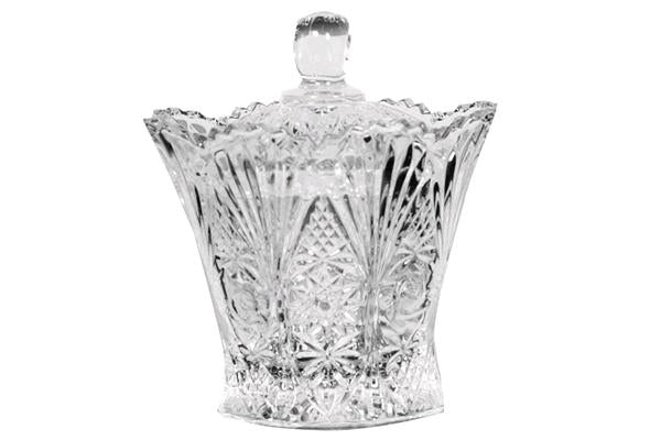 COUNTRY FLAIR GLASS SUGAR BOWL