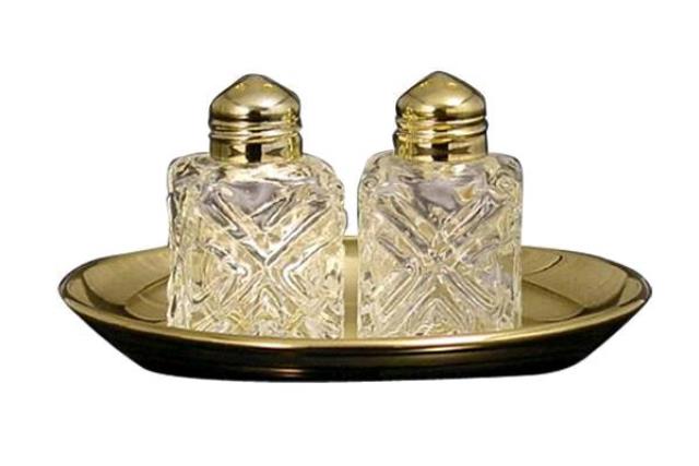 GOLD FANCY SALT/PEPPER SHAKER