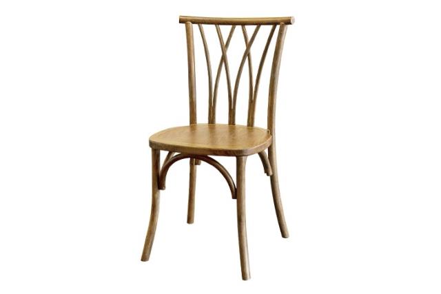 WILLOW Wood Chair, Rustic Brown