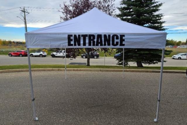'ENTRANCE' BANNER for VALENCE TENT TOP
