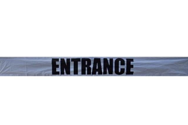 'ENTRANCE' BANNER for VALENCE TENT TOP