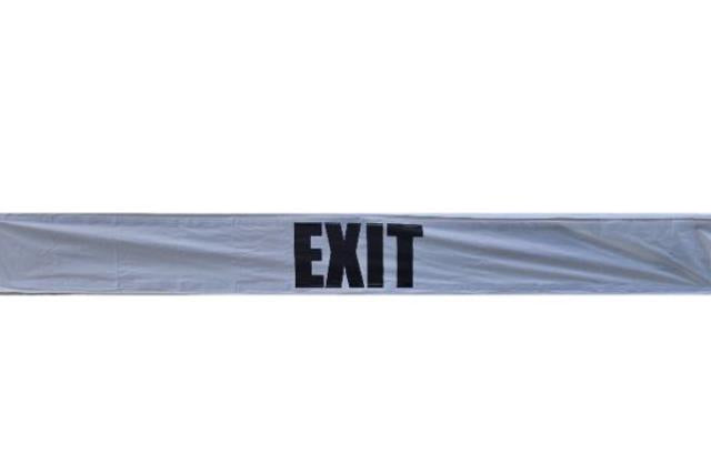 'EXIT' BANNER for VALENCE TENT TOP