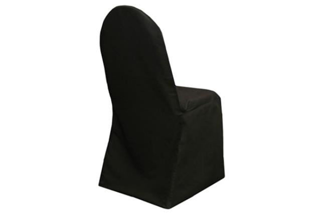 BLACK BANQUET CHAIR COVER