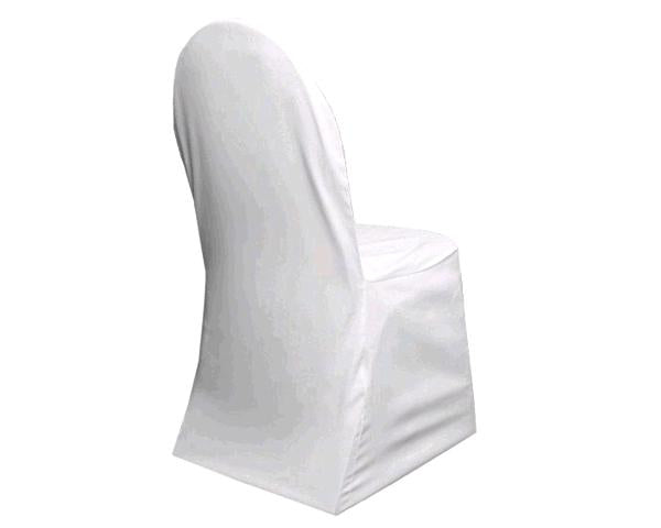 WHITE BANQUET CHAIR COVER