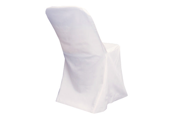 WHITE FOLDING CHAIR COVER