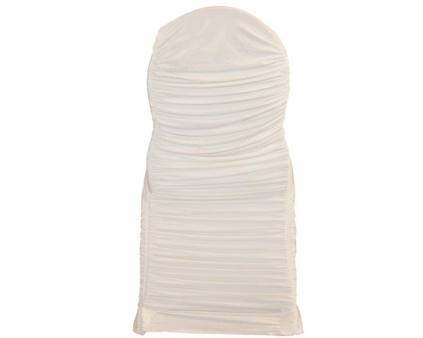 WHITE SWAG BANQUET CHAIR COVER