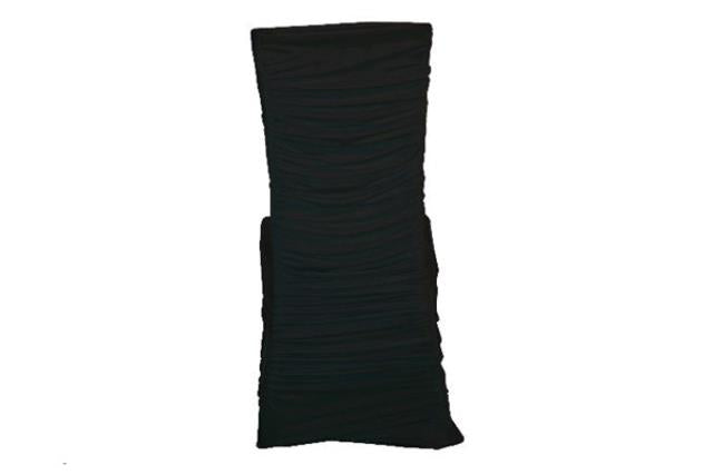 BLACK SWAG SQUARE CHAIR COVER