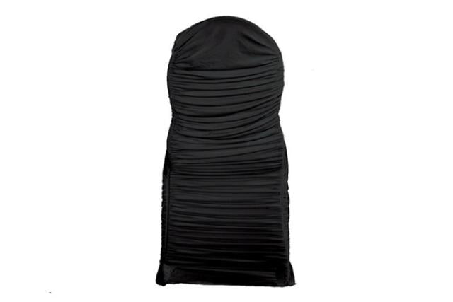 BLACK SWAG BANQUET CHAIR COVER