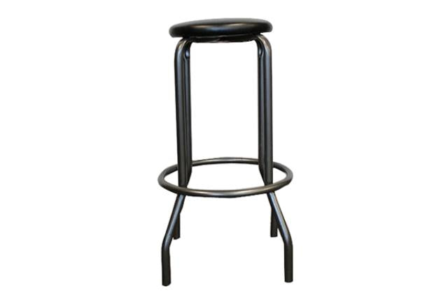 Bar Stool, Black Seat and Frame