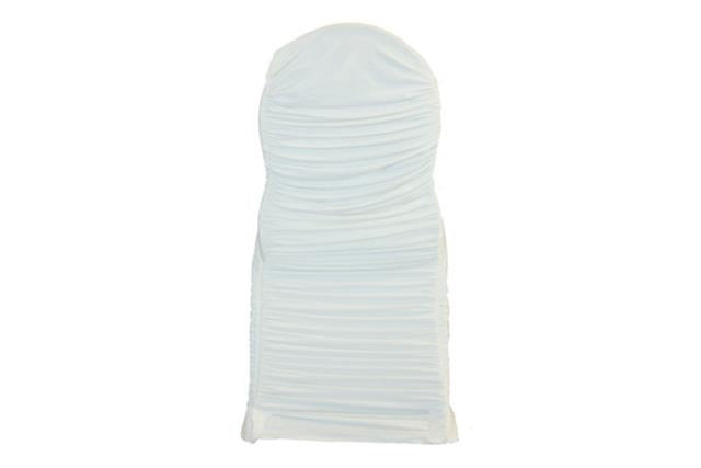 WHITE SWAG BANQUET CHAIR COVER